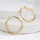 Simple Earrings zinc Needle Solid Round Coil Style Popular Fashion Earrings