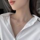 Titanium steel simple niche design collarbone chain female temperament small eggplant bent pipe smile temperament necklace