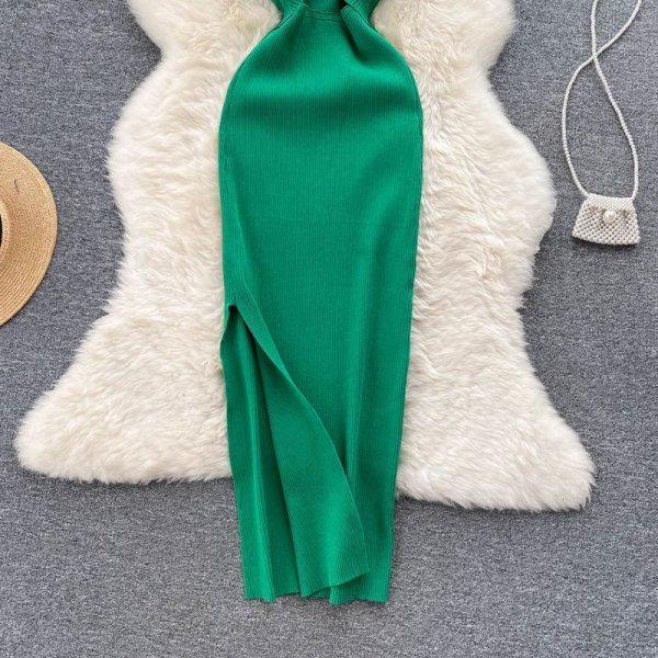 kink chest chest machine hollow fashion two-wear knitted dress