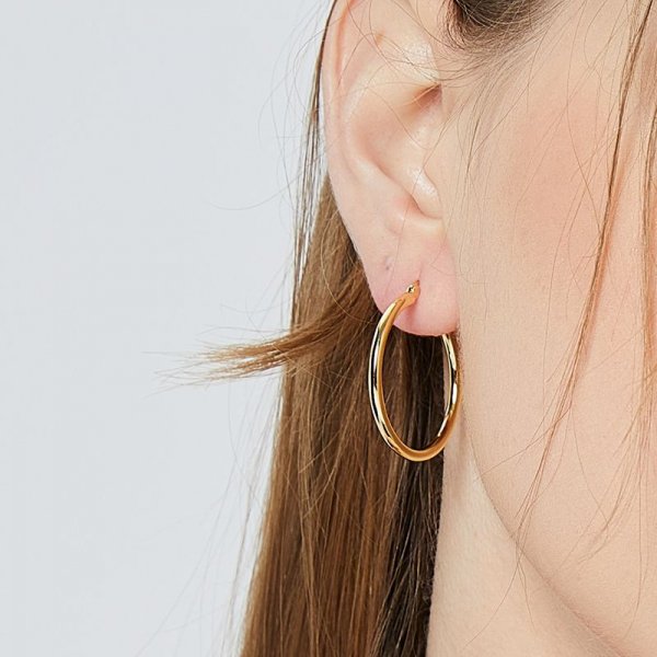 Simple Earrings zinc Needle Solid Round Coil Style Popular Fashion Earrings