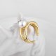 Metal open ring simulation large pearl ring versatile simple personalized niche finger ring