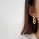 Vintage Geometric Chain Design Tassel Earrings ins Cool Style Earrings