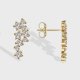 Zirconia small stud earrings earrings women's light luxury sweet and elegant high-level sense of French ear jewelry