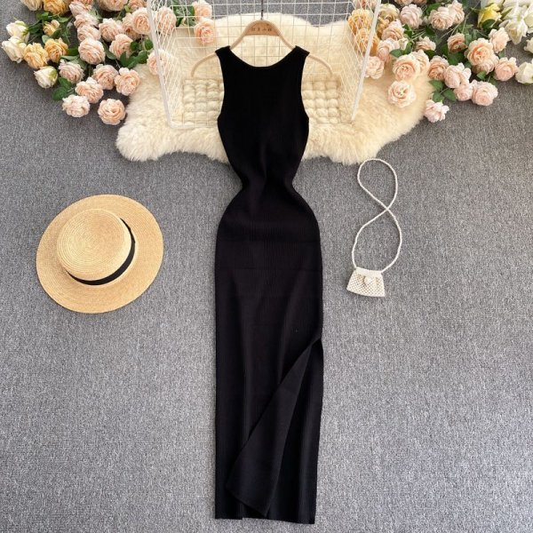 kink chest chest machine hollow fashion two-wear knitted dress