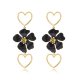 The new super delicate love drip flower pendant earrings