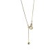 Light luxury niche delicate double ring necklace simple design collarbone chain accessories